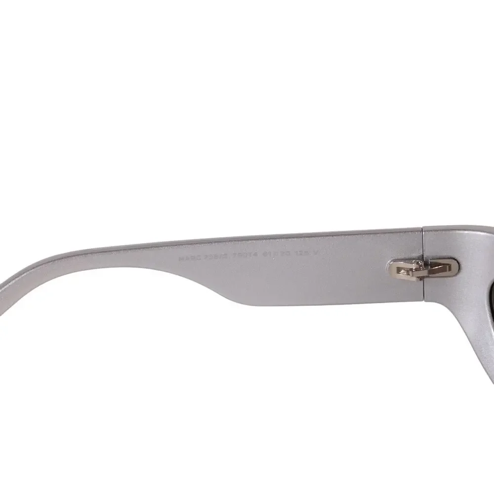 Marc Jacobs Narrow Wraparound Sunglasses - Silver / Silver Mirrored